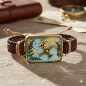 Wanderlust Explorer Leather Bracelet